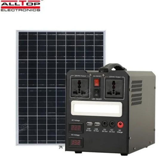 ALLTOP 500Watt Solar Power System Inbuilt Pure Sine Wave Invertor Home Emergency/ Rechargeable Kit Solar Powered System Off Grid 10-24Hrs Power