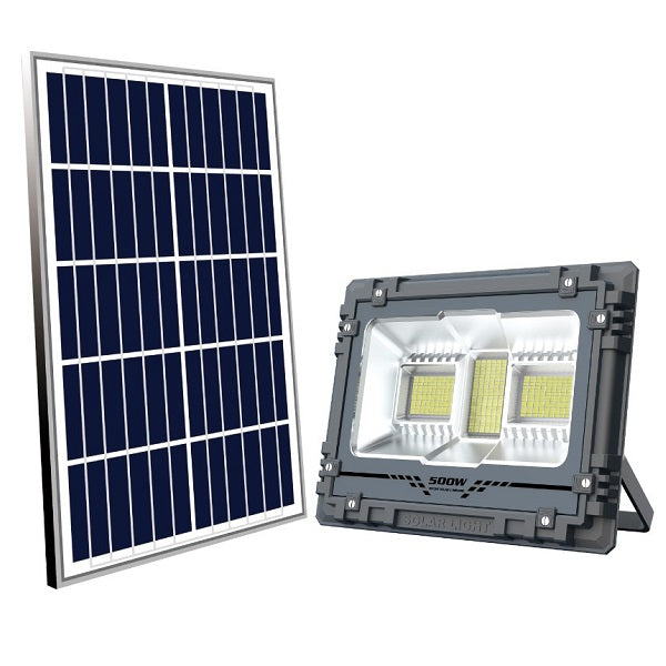 WIN WIN Ultra-Bright 500W Solar Flood Light for Outdoor Security and Illumination