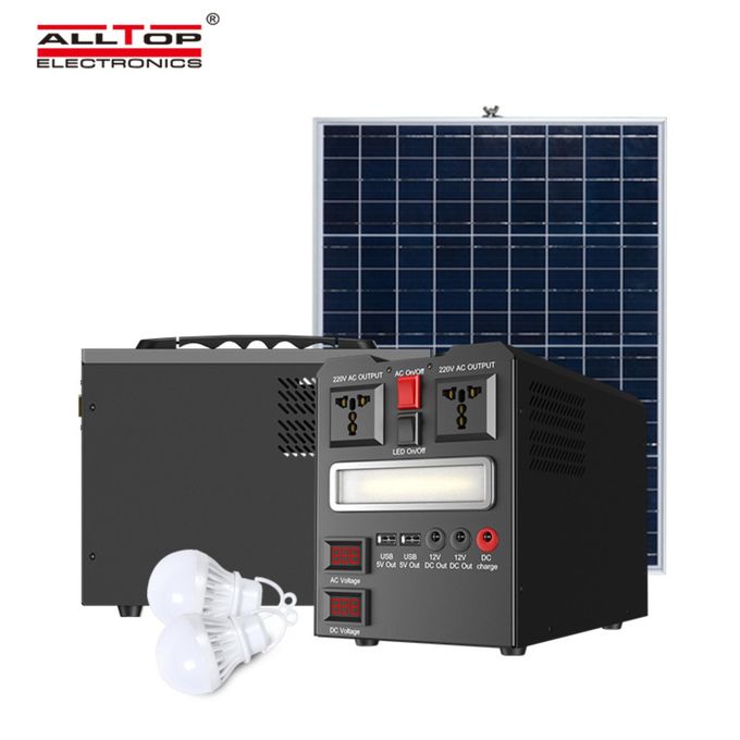 ALLTOP 500Watt Solar Power System Inbuilt Pure Sine Wave Invertor Home Emergency/ Rechargeable Kit Solar Powered System Off Grid 10-24Hrs Power