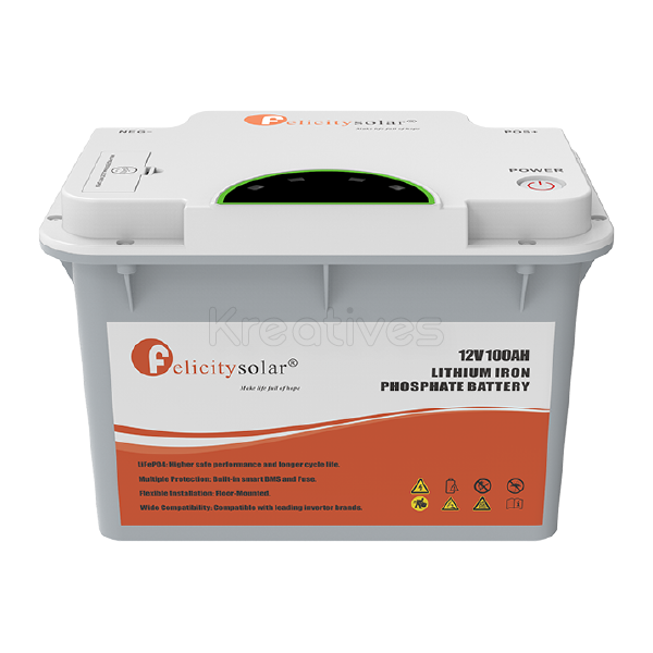 Felicity 12.8V 100Ah 1.28 kWh Lithium Battery | Lead Replacement