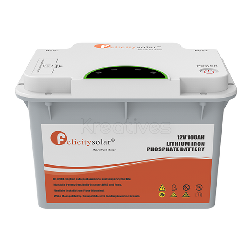 Felicity 12.8V 100Ah 1.28 kWh Lithium Battery | Lead Replacement