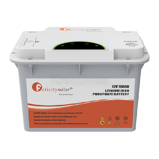 Felicity 12.8V 100Ah 1.28 kWh Lithium Battery | Lead Replacement