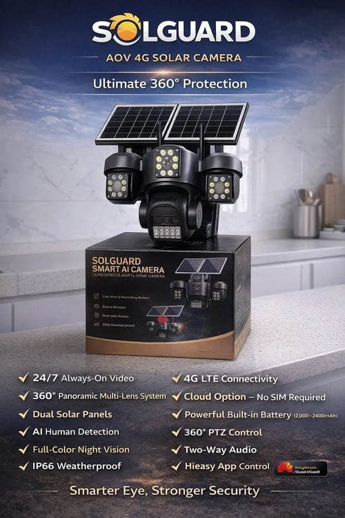 Solguard AOV 4G Multi-Lens Solar Security Camera