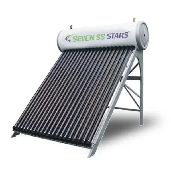 Seven SS Stars 200L Non-Pressurized Solar Water Heater, Stainless