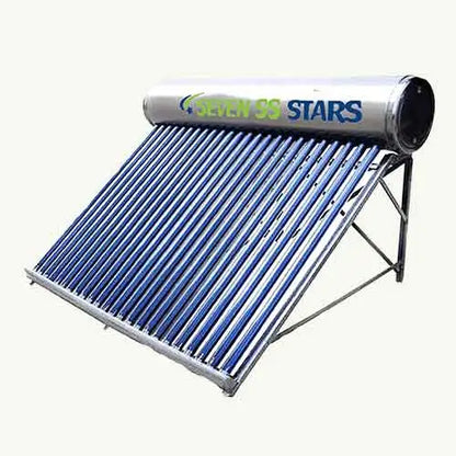 Seven SS Stars 250L Non-Pressurized Evacuated Tube Stainless Steel Solar Water Heater