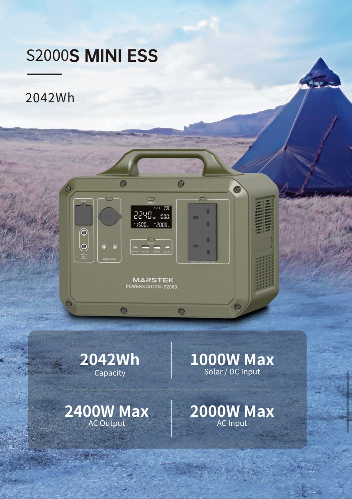 Marstek S2000S Mini ESS Portable power station