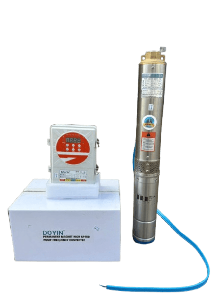 Doyin Solar Submersible Water Pump 400W 0.4kW 0.5HP, Brushless with Impeller and Controller 55m Head, 4m3/h Flow