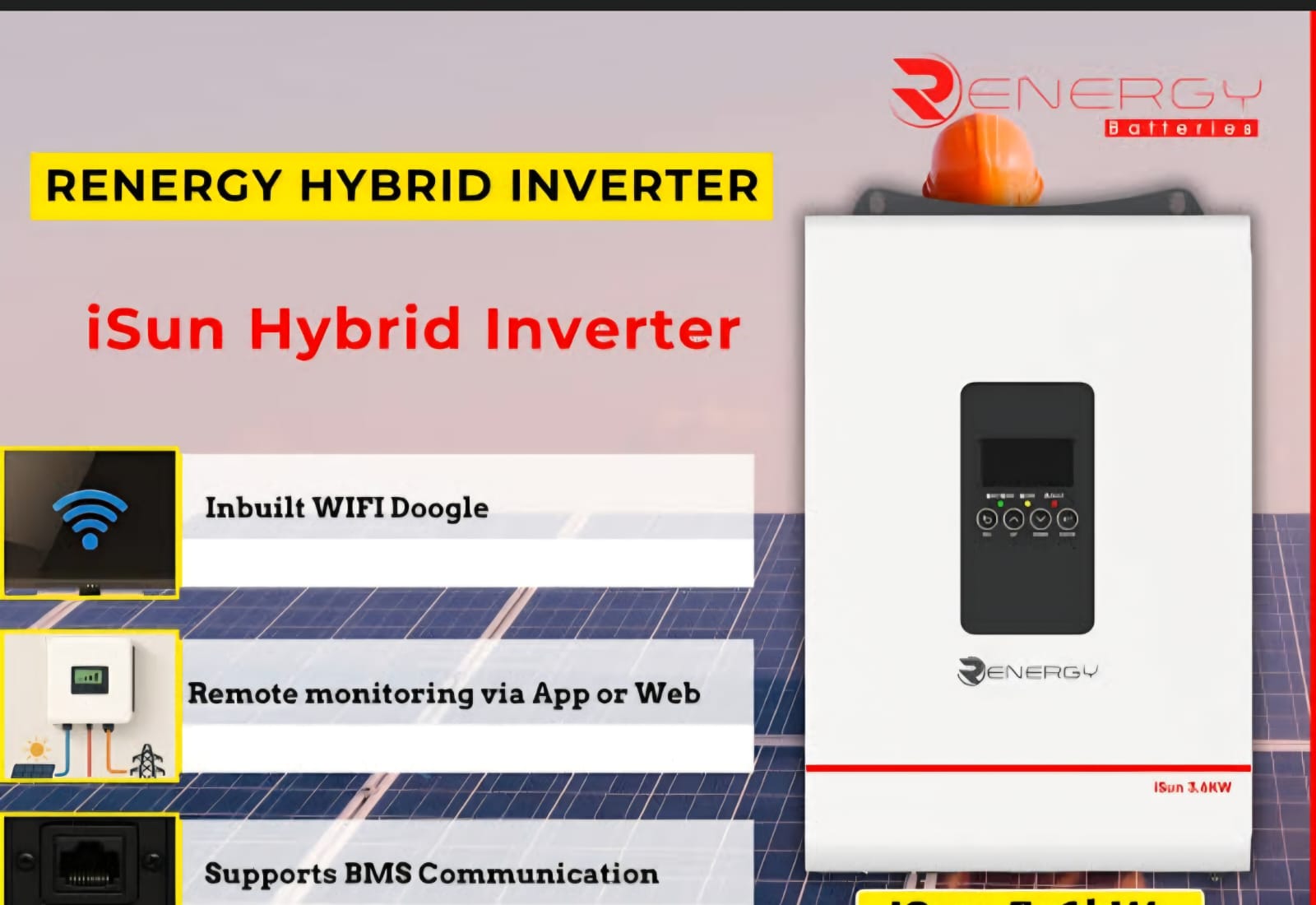 iSun 3.6kW 24V Hybrid Inverter