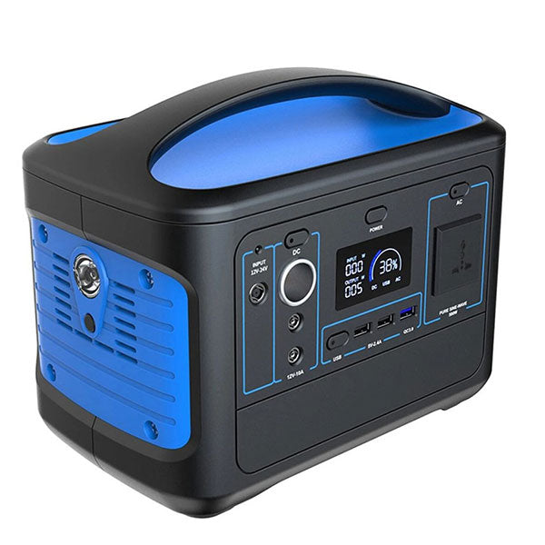 Portable Power Station 600W With 153600mah Lithium Battery Bank with Solar Input